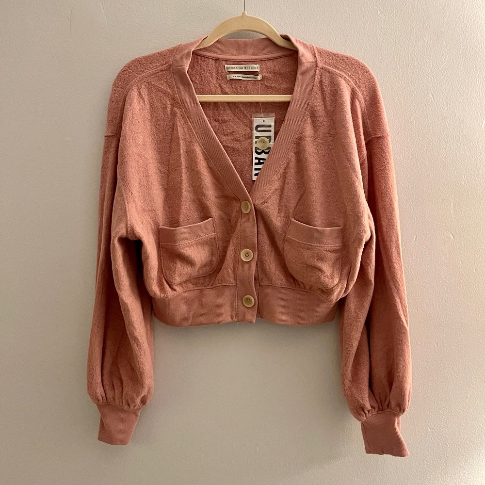 NWT Urban Outfitters Small Peach Cardigan